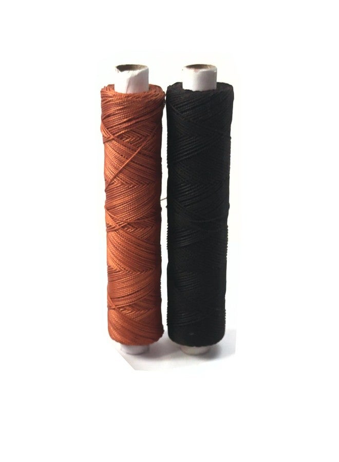 DoMick Upholstery Leather Nylon Thread, Thick 0.60 MM (2 ply Hi Tenacity Nylon) Colour Black and Light Brown, 1 Spool 100 MTR, Pack of 2 Spool, 1 Hand Stitching Tool. Combo Pack - Image 4